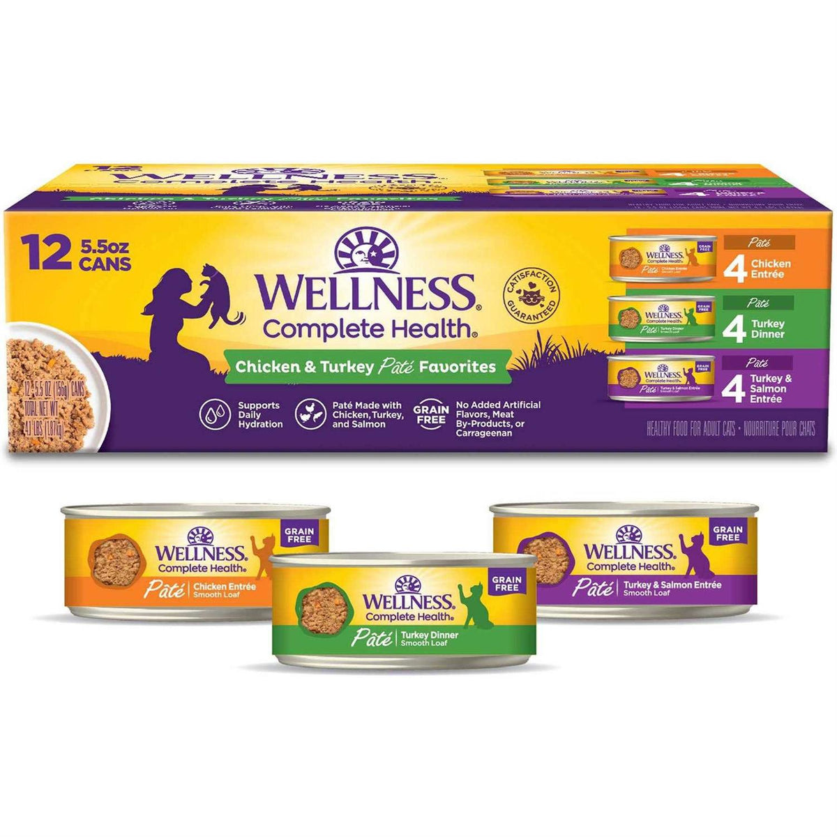 Chicken & Turkey Pate Cat Food Variety Pack J68958