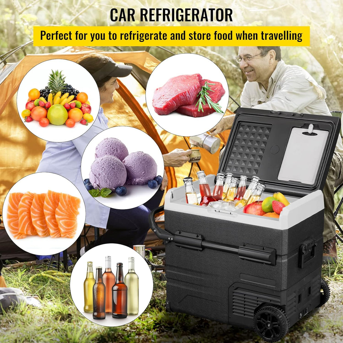 12 Volt Dual Zone Car Fridge Freezer with App Control G39970