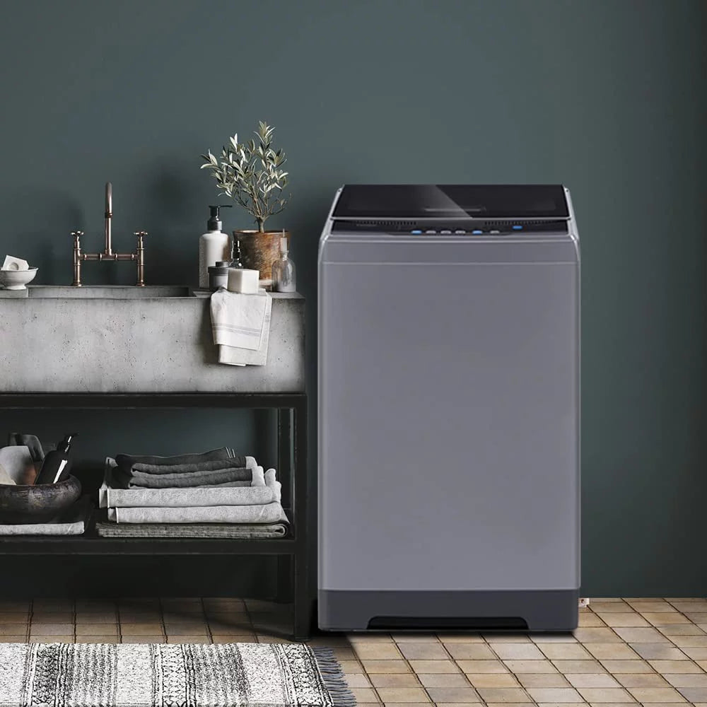 1.6 Cu.ft Portable Washing Machine, 11lbs Capacity Fully Automatic Compact Washer with Wheels, Magnetic Gray D102373