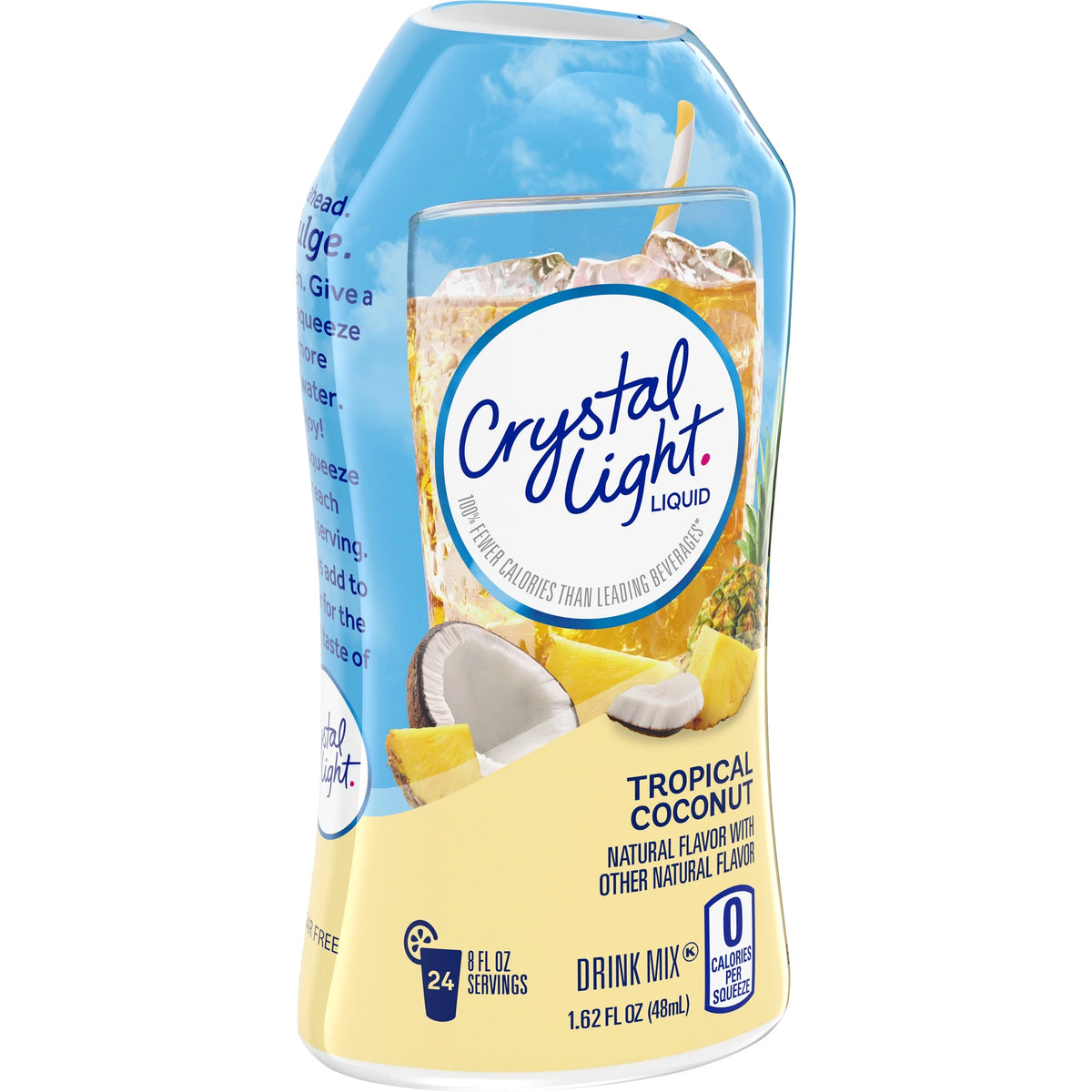 Tropical Coconut Liquid Drink Mix, Caffeine Free, 1.62 fl oz Bottle (Pack - 4) S2118