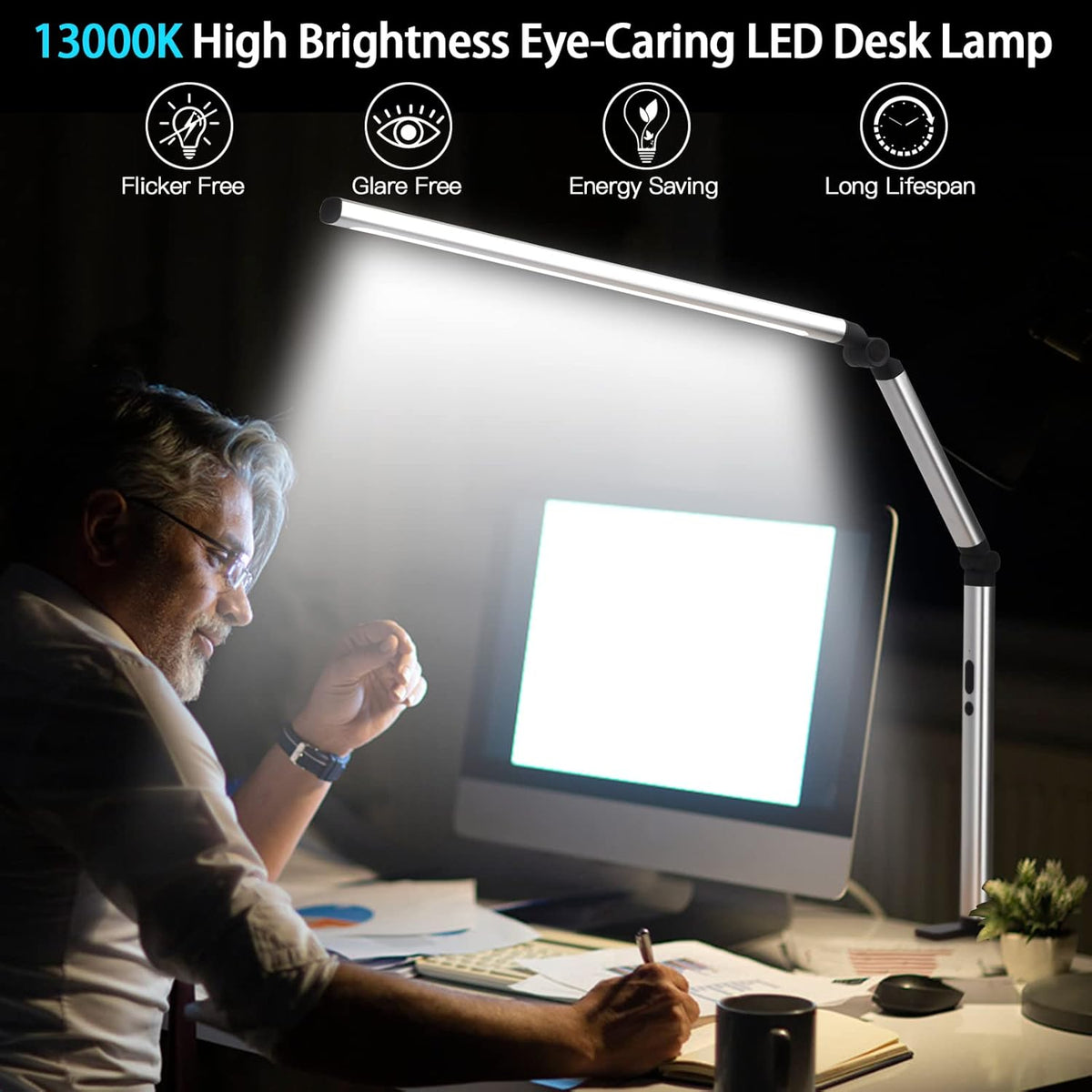 LED Desk Lamp with Clamp and Remote L505