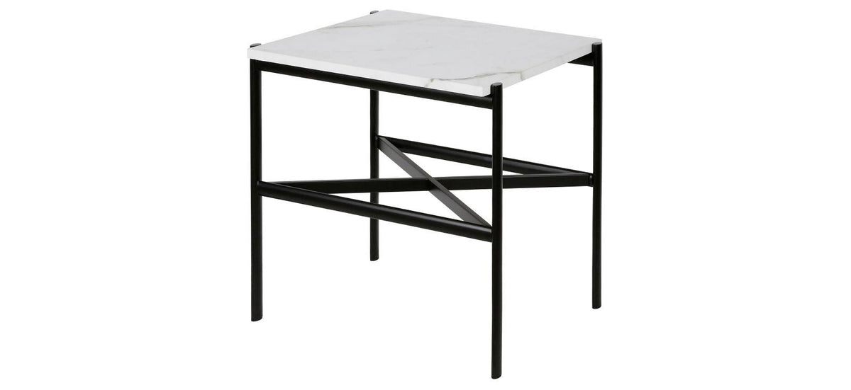 Bronze Faux Marble Top Side Table V4154