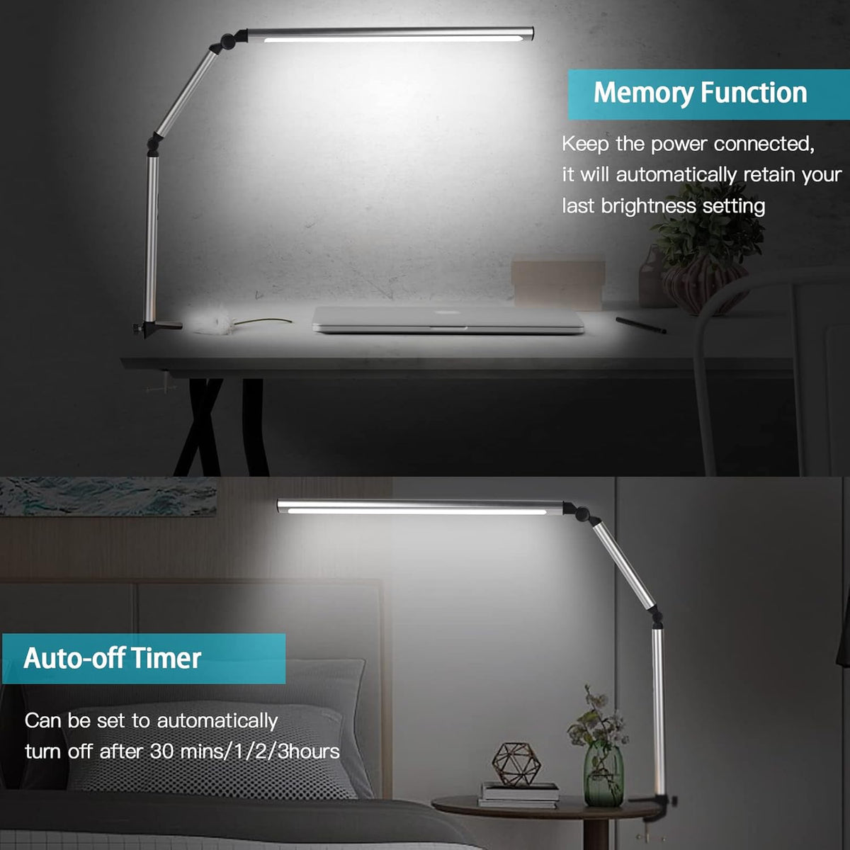 LED Desk Lamp with Clamp and Remote L505
