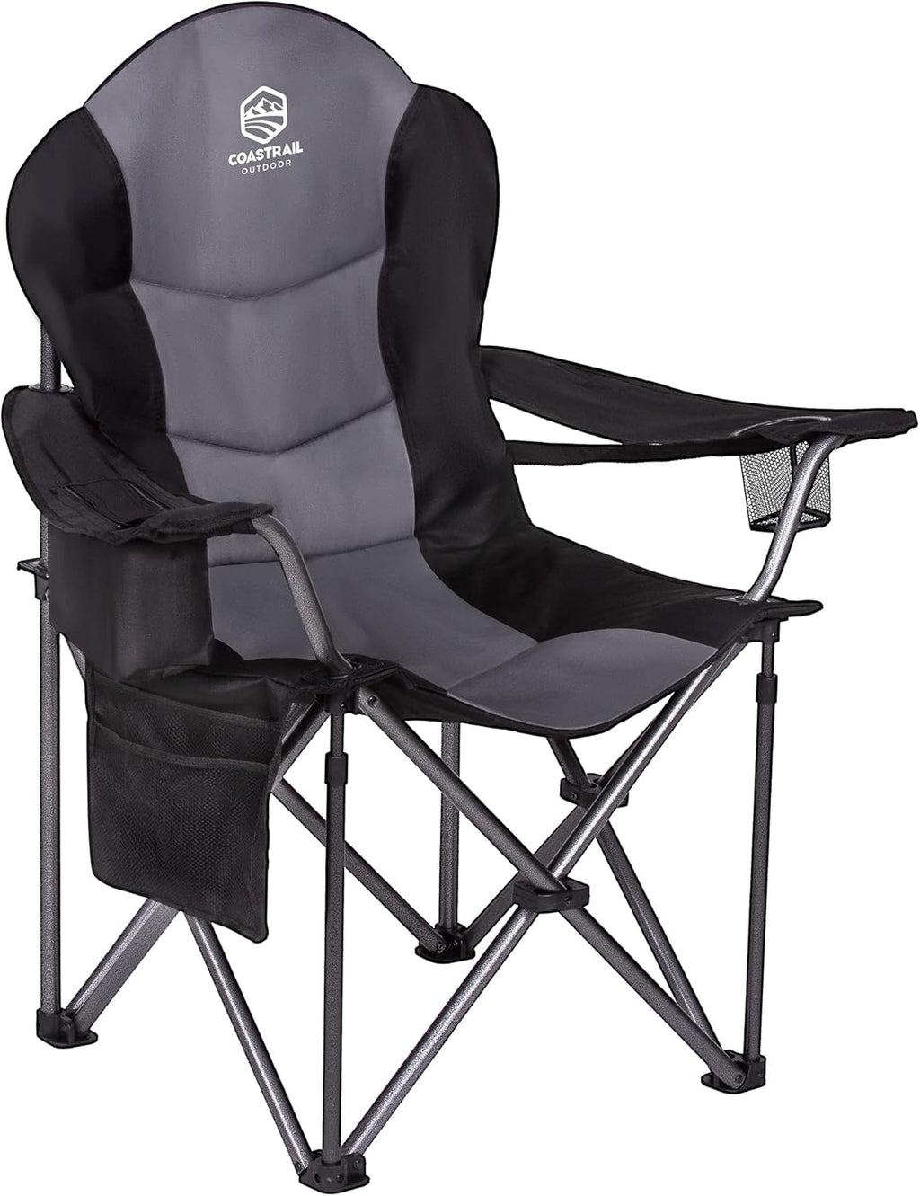 Oversized Padded Folding Camping Chair with Cooler Bag I611