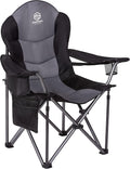 Oversized Padded Folding Camping Chair with Cooler Bag I611