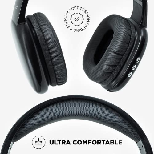 Blue Wireless Over Ear Bluetooth Headphones with Microphone S148