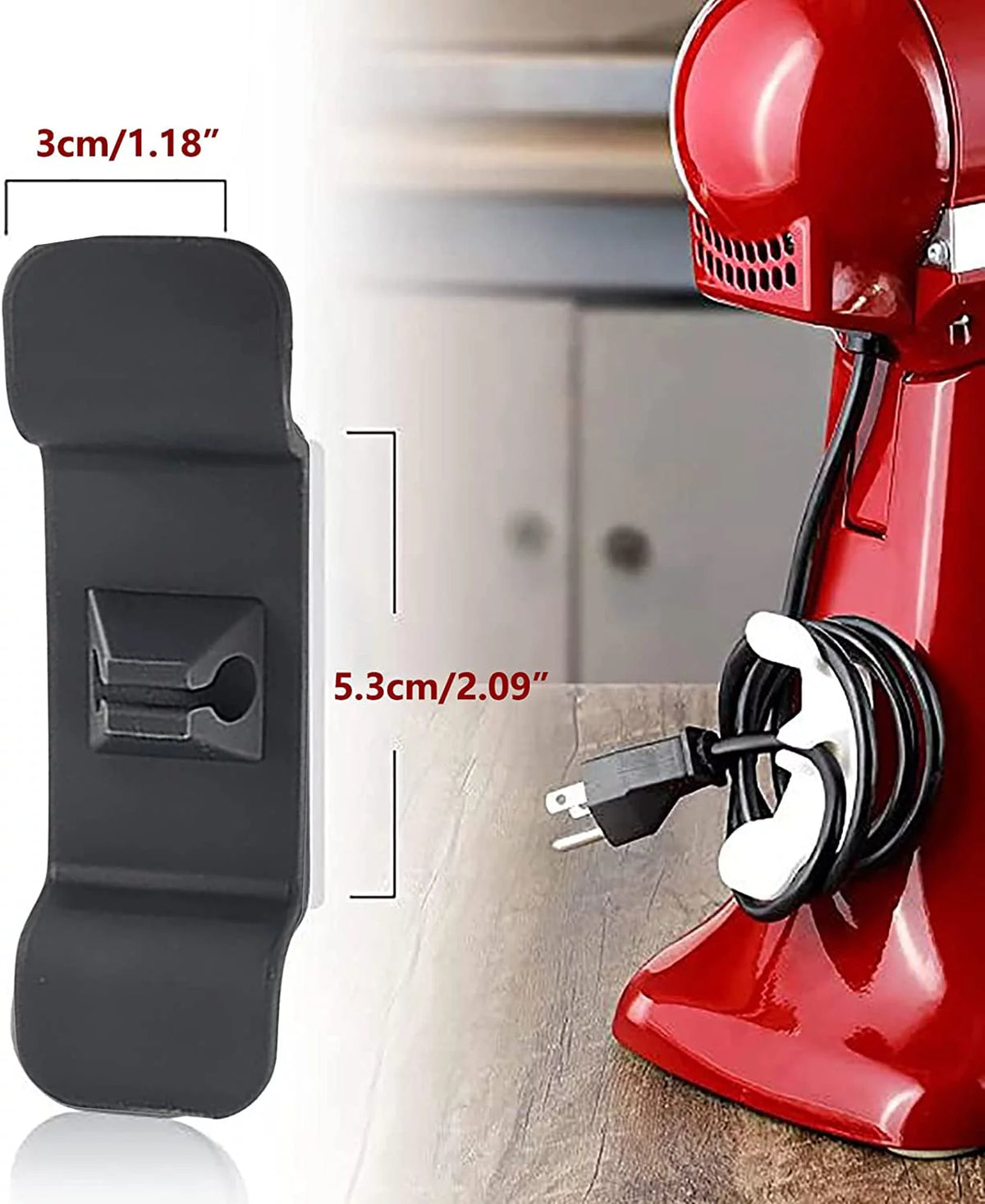 Black Self-Adhesive Cord Organizer U56595