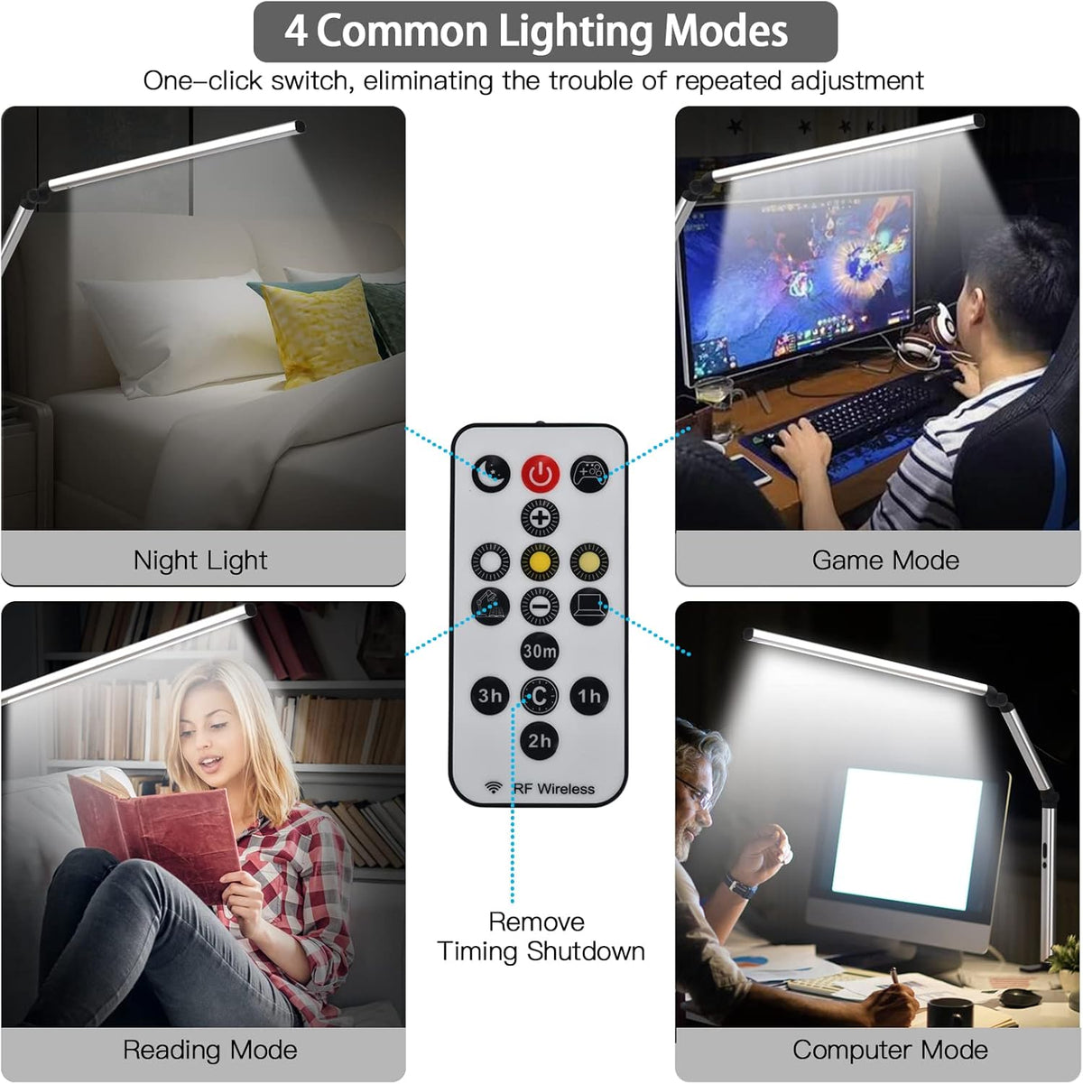 LED Desk Lamp with Clamp and Remote L505