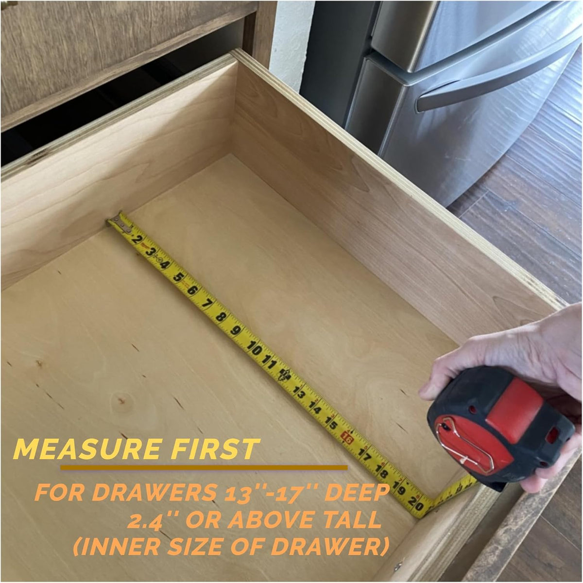 Adjustable Bamboo Drawer Divider 4 Pack W640409