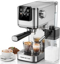 Espresso Coffee Machine with Milk Tank, 20Bar, Touch Screen, Steam Wand Q156