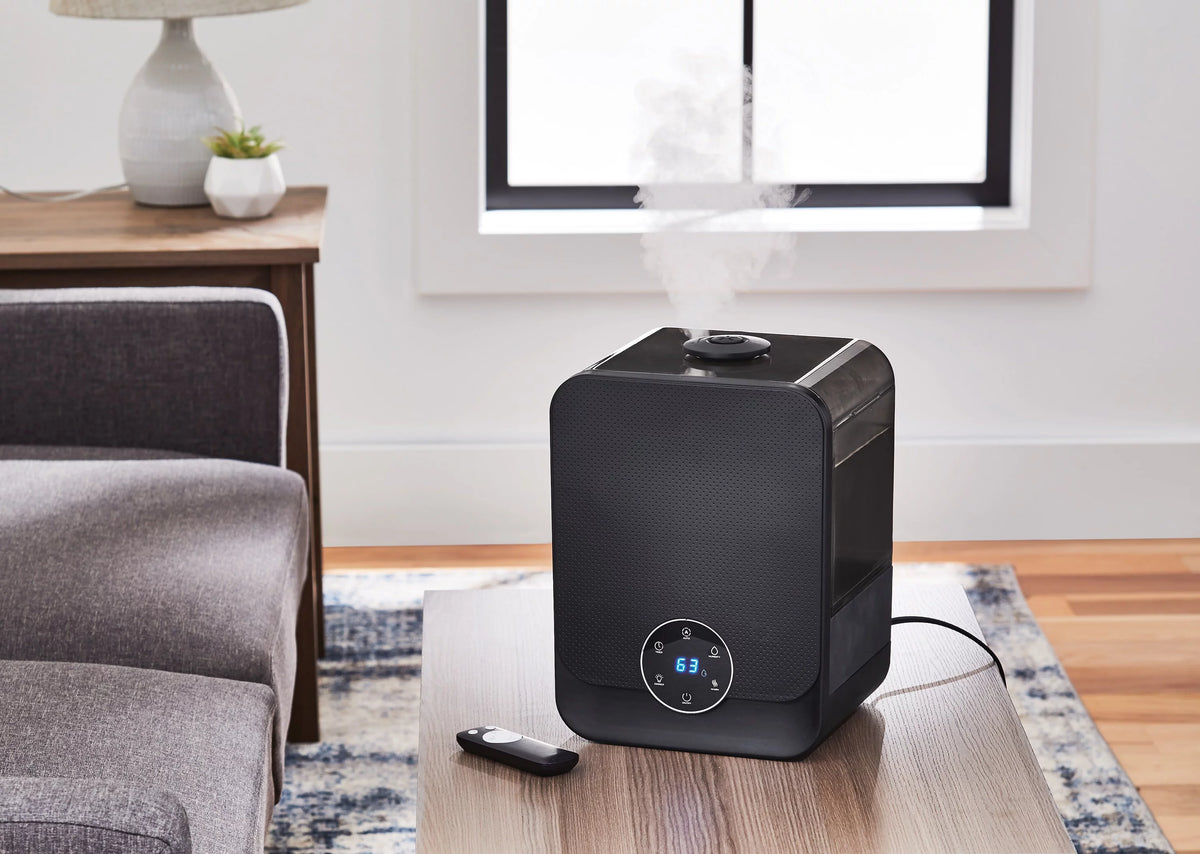 1.6 Gal Ultrasonic Warm/Cool Mist Humidifier, Black Z46953