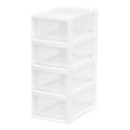 Small Desktop Stacking Drawer Unit 4 Pack White C800