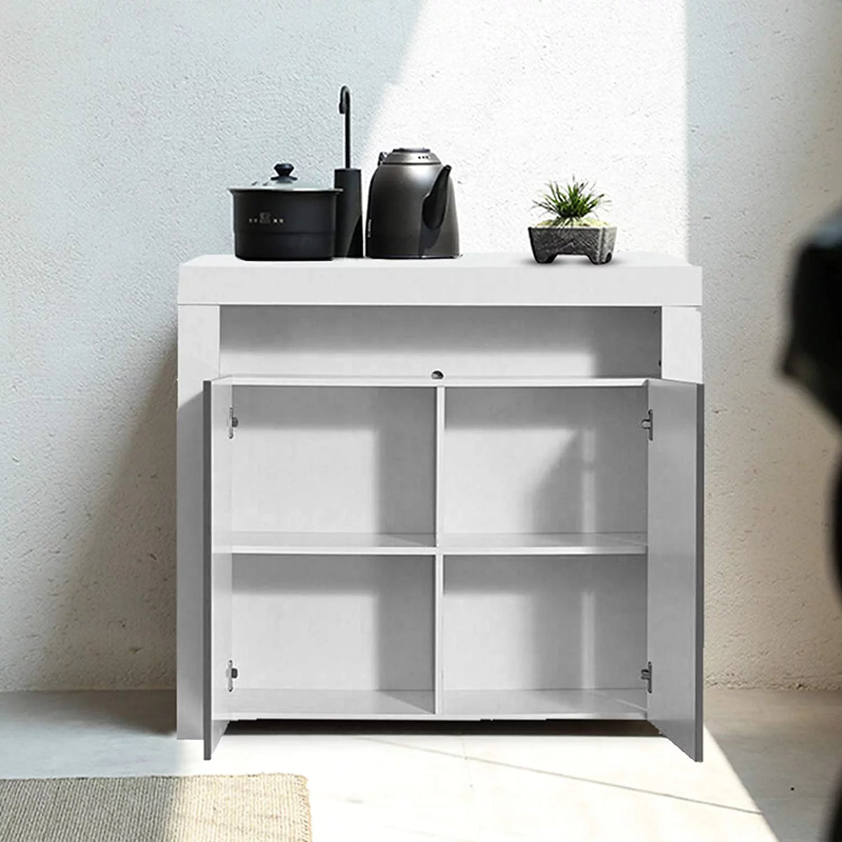 LED High Gloss Sideboard Buffet Cabinet E630