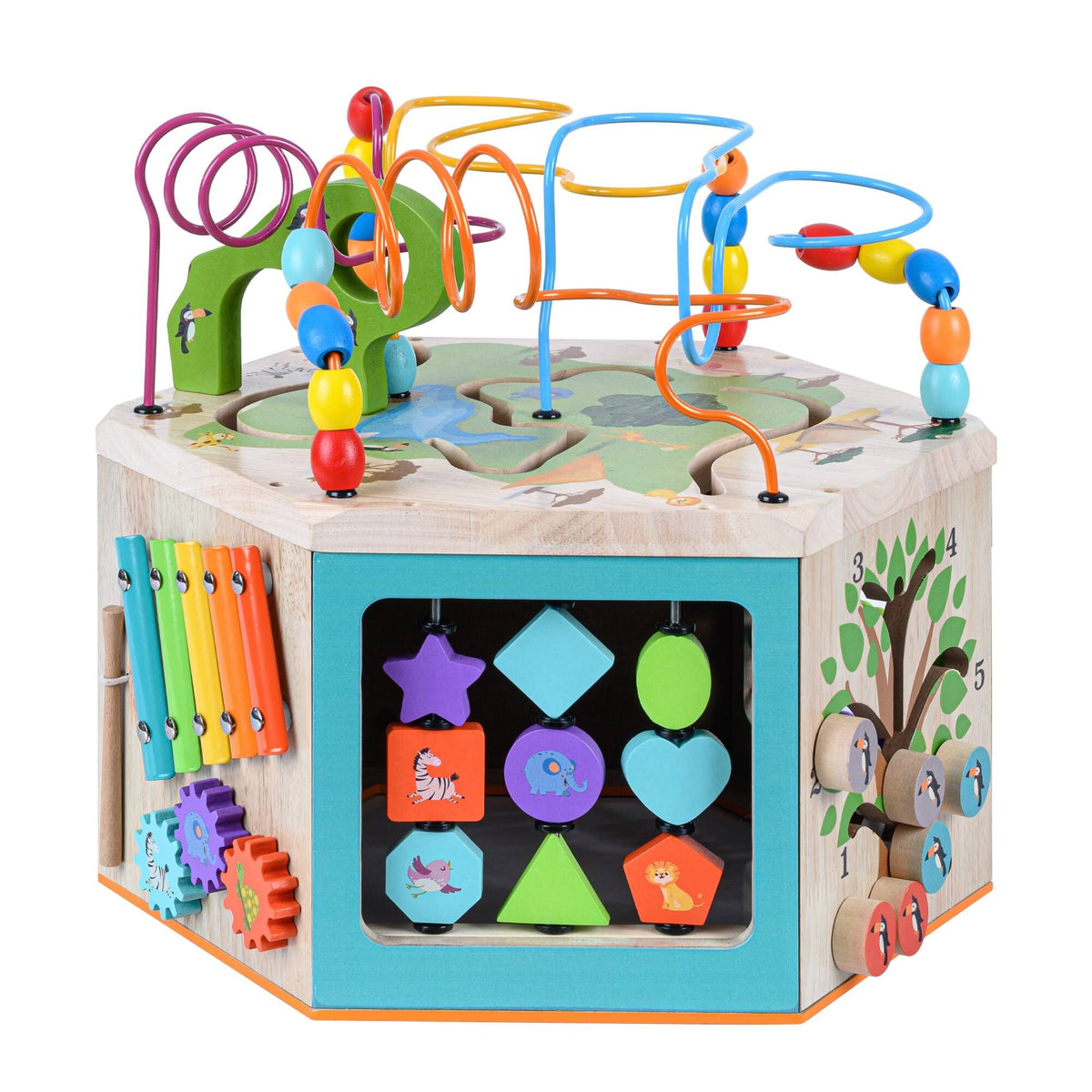 Wooden Activity Cube J809442