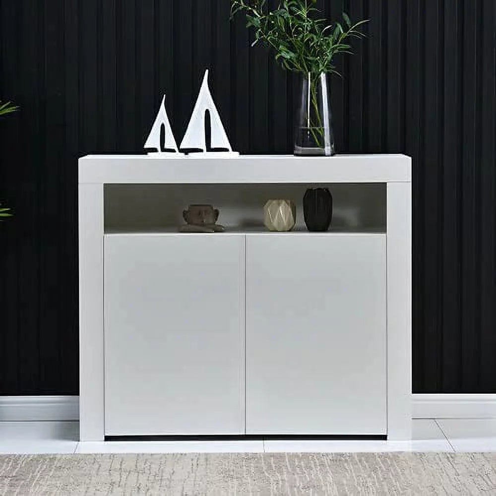LED High Gloss Sideboard Buffet Cabinet E630