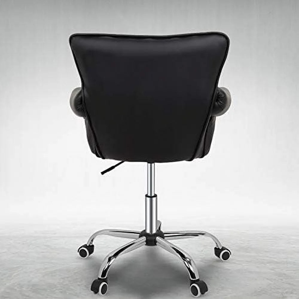 Black Adjustable Height 360° Swivel Vanity Chair F220