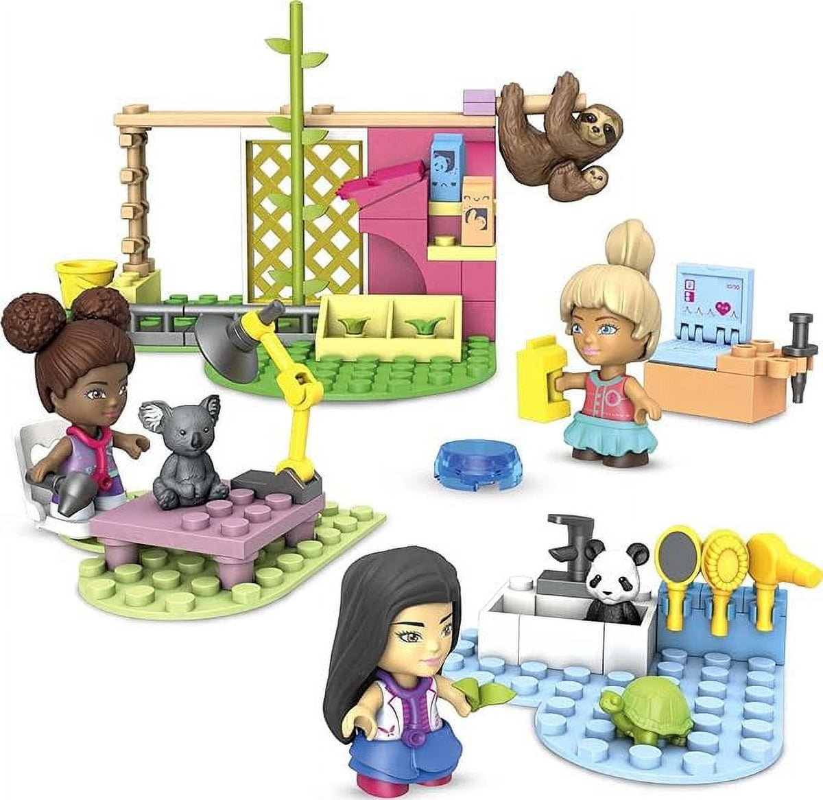 97 Bricks Animal Grooming Station Building Set with 3 Micro-Dolls W6764