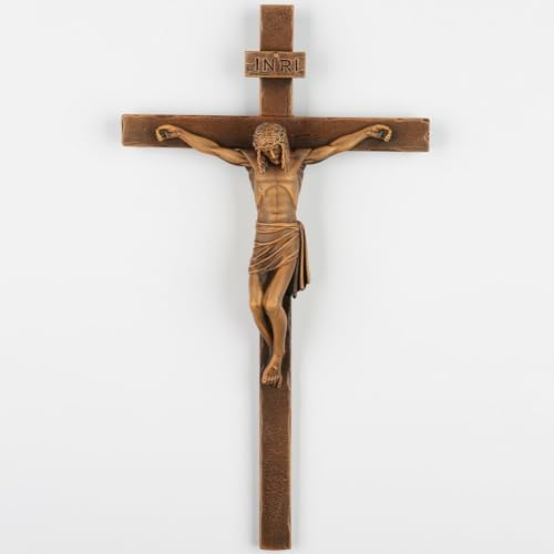 Brown Wooden Crucifix Wall Cross M11878