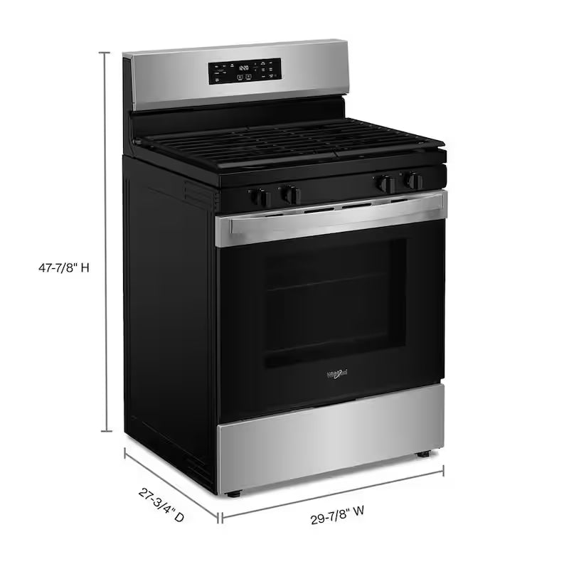 4 Burners Freestanding Gas Range in Stainless Steel B245858