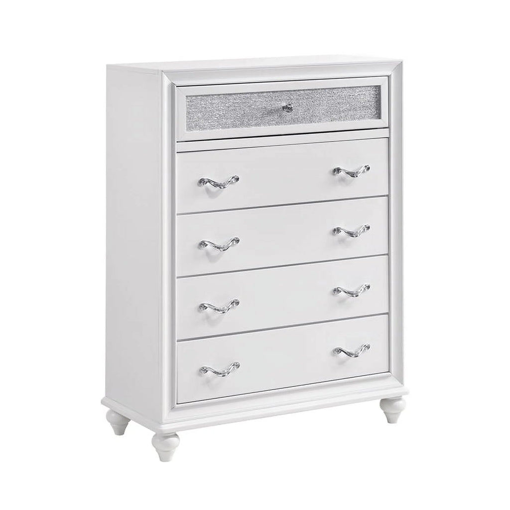 5-piece Eastern King Panel Bedroom Set White R570