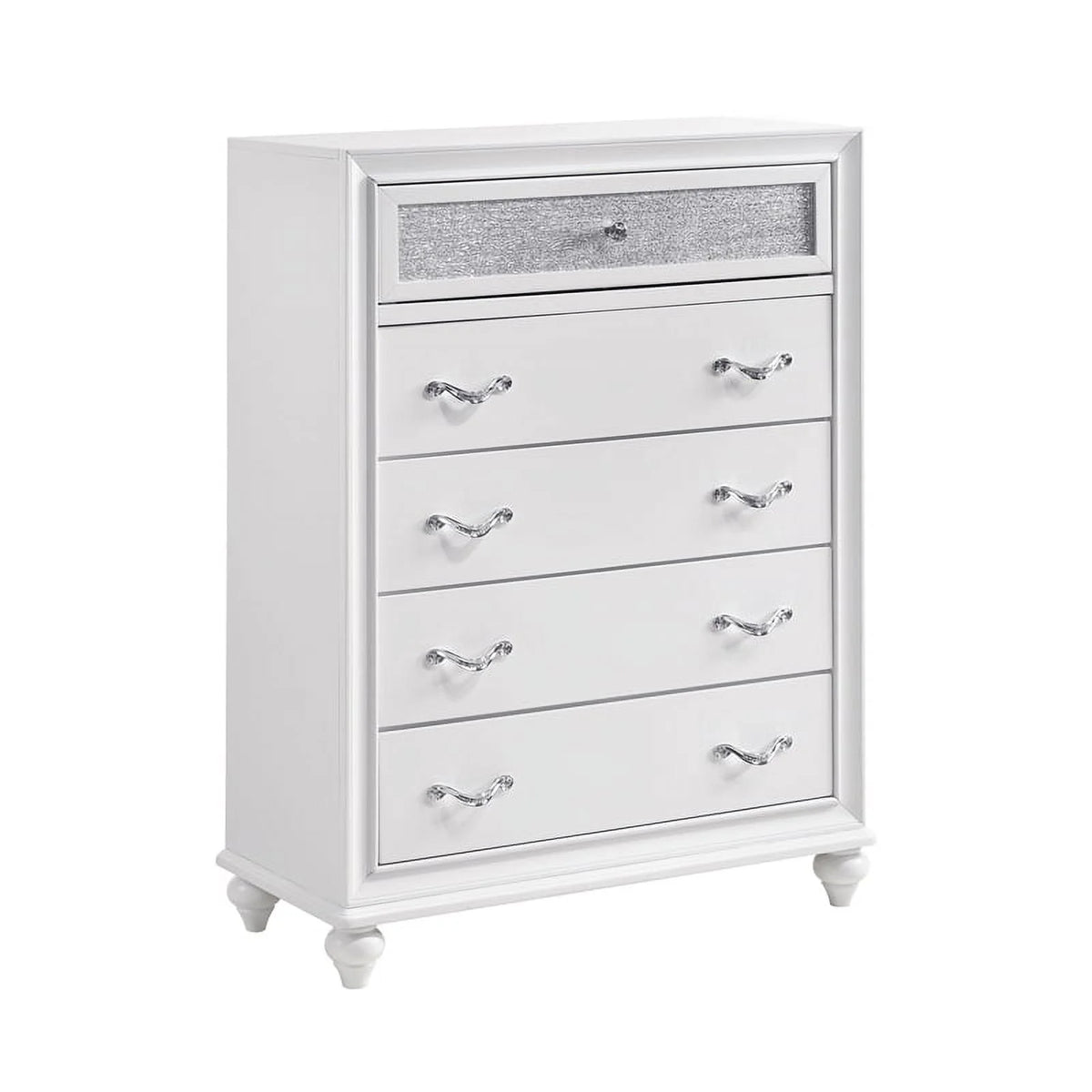 5-piece Eastern King Panel Bedroom Set White R570