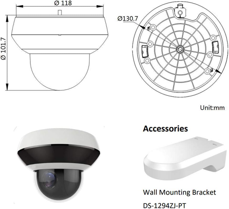 4MP POE Mini PTZ IP Camera with 4X Optical Zoom and Smart IR Night Vision L9390