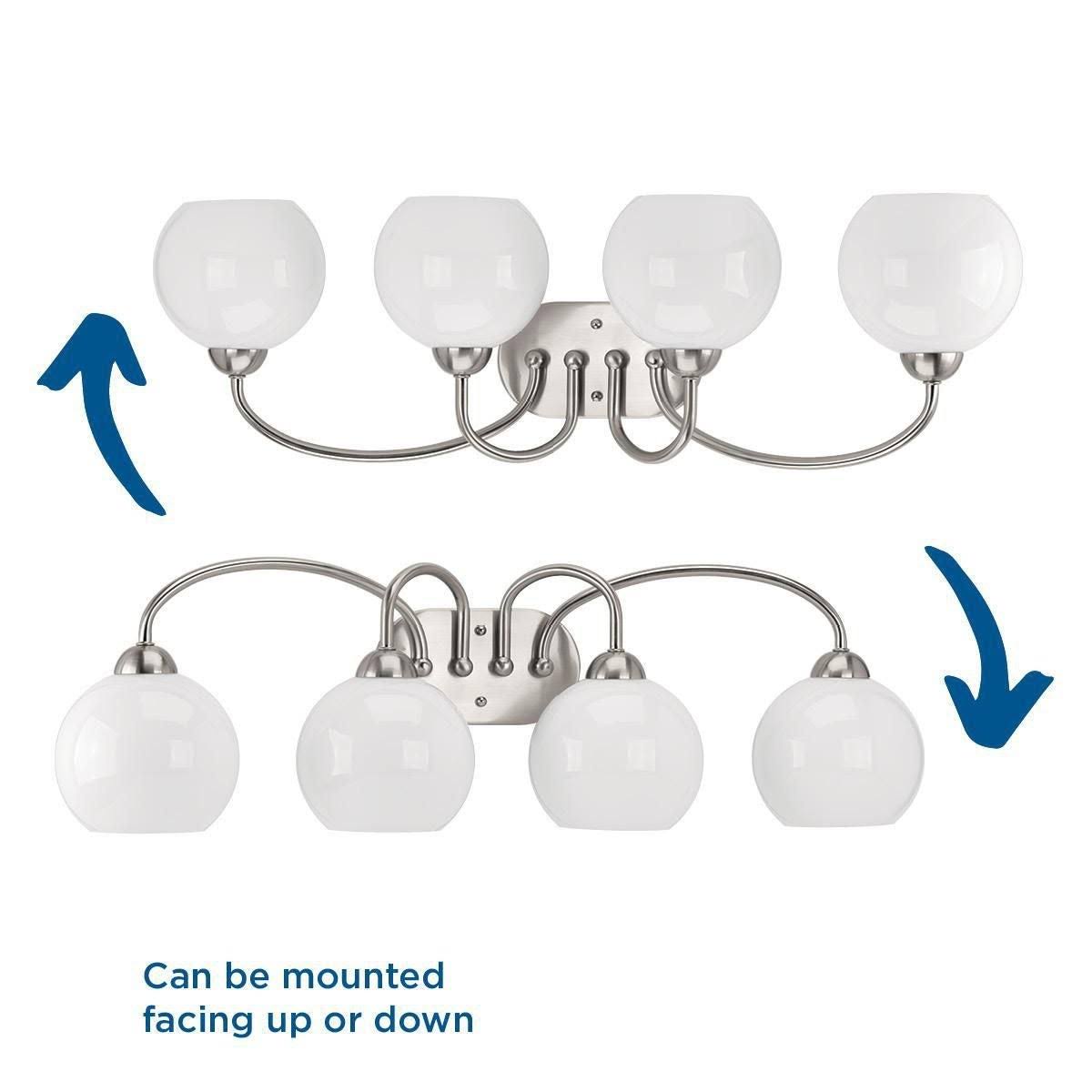 Brushed Nickel Four-Light Bath V3484