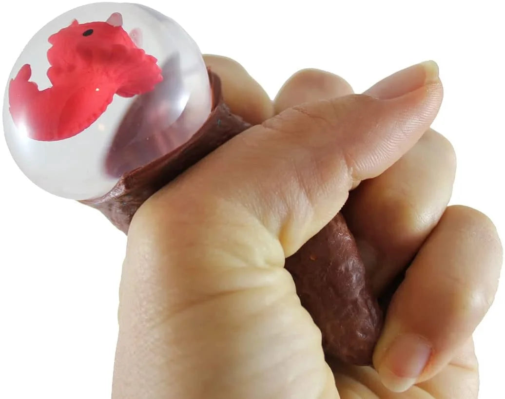 Set of 4 Hatching Dinosaur Egg Squeeze Stress Ball Sensory Fidget Toy G582