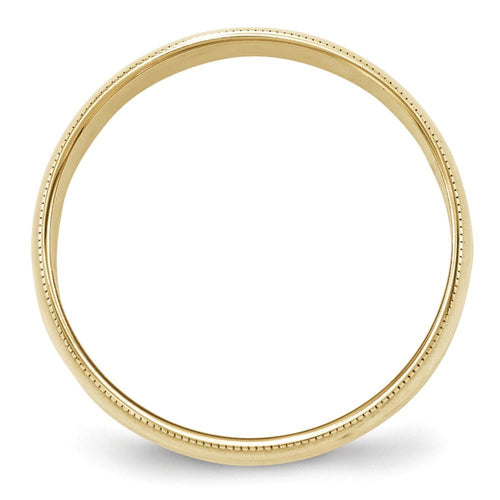 10K Yellow Gold 6mm Half Round Band N8284