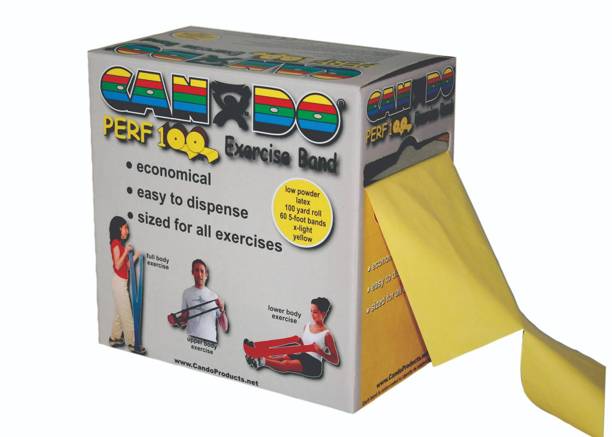 Yellow X-Light Powder Exercise Band 100 Yard Roll M432