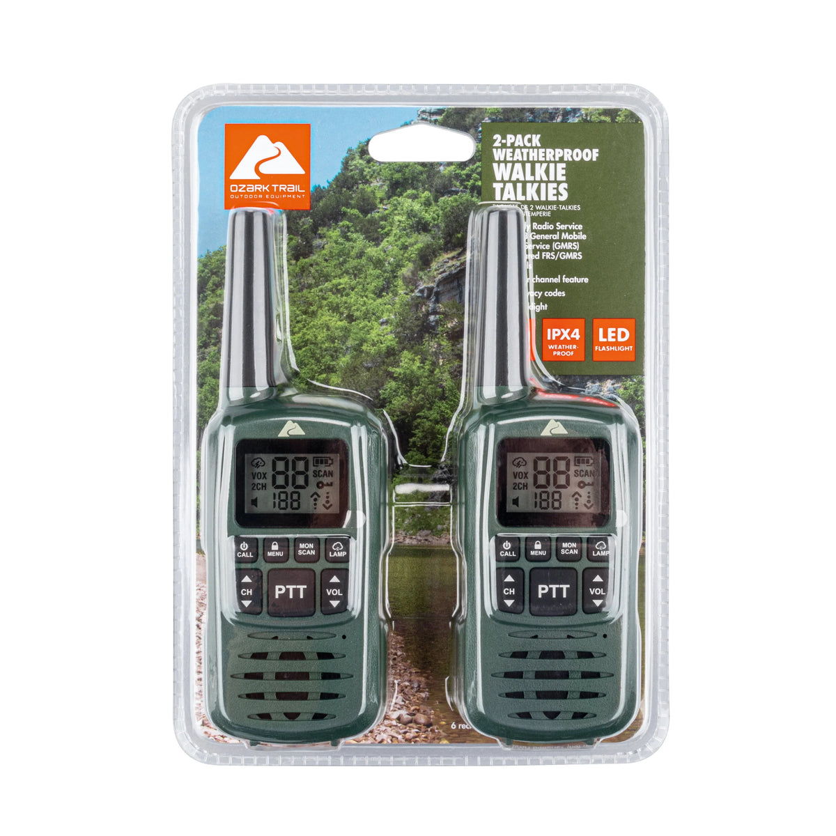 Green 22 Channel 2 Pack Walkie Talkie Y80940