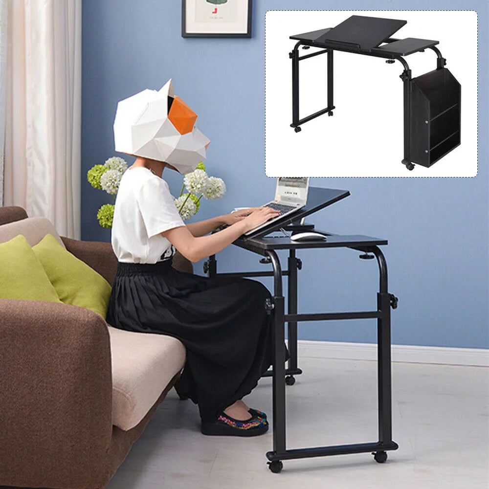Mobile Laptop Rolling Desk Cart Adjustable Height R436