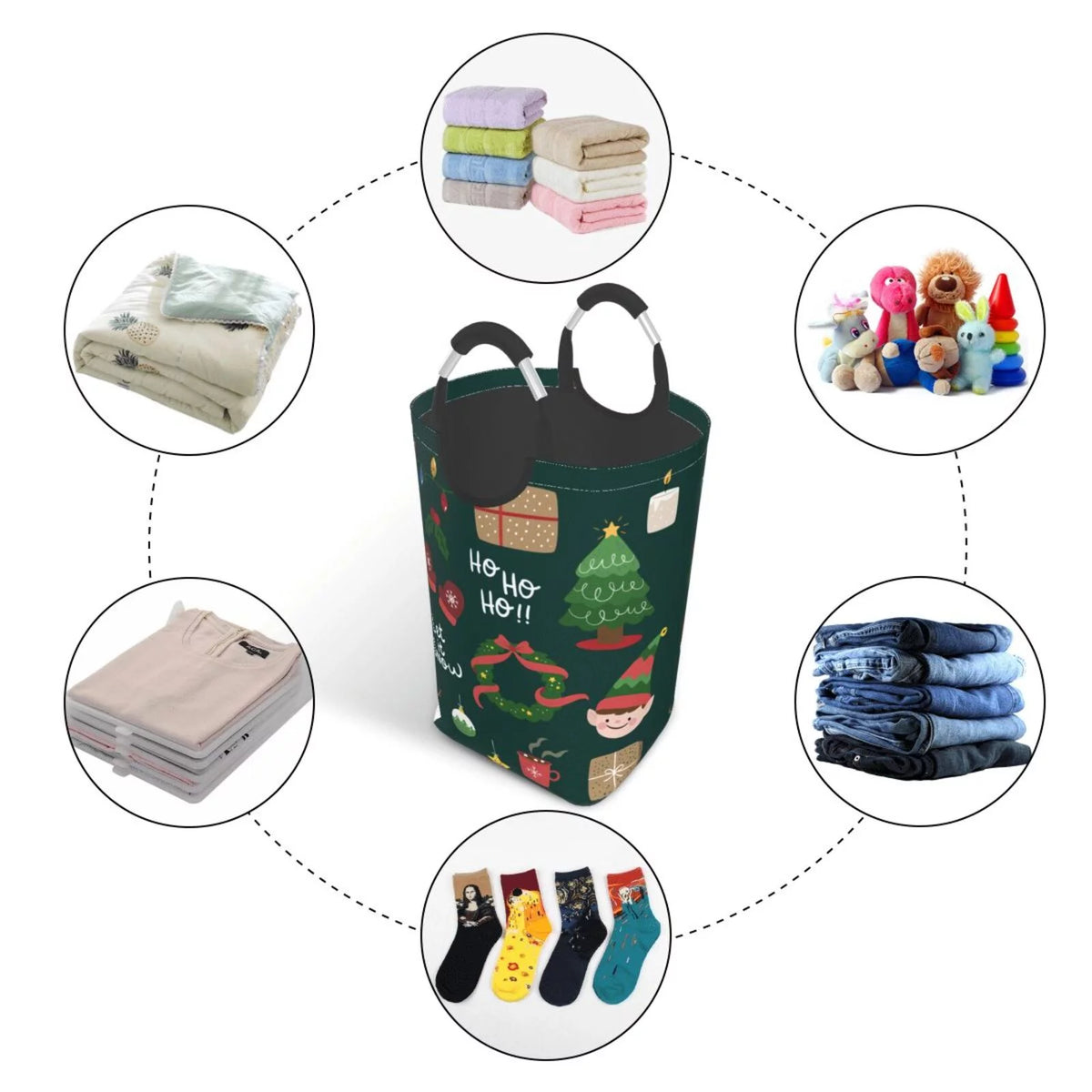 Collapsible Laundry Basket Hamper G604640