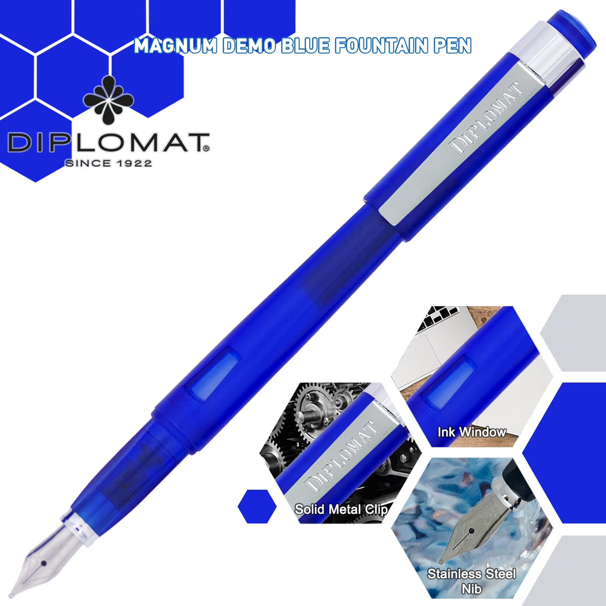 Demo Blue Fountain Pen with Medium Nib Q506