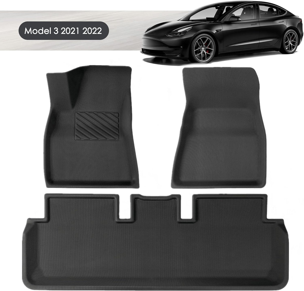 Waterproof 3D Floor Liners for Tesla Model 3 X729