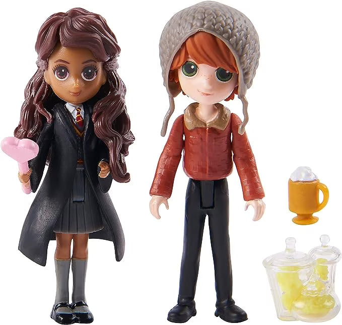 Magical Minis Ron Weasley and Parvati Patil Figure Set with 2 Doll Accessories K4595
