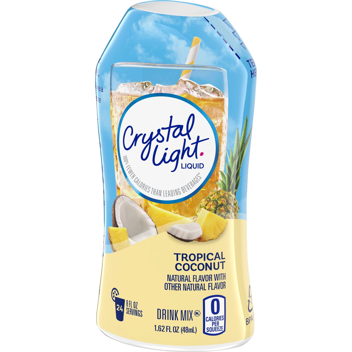 Tropical Coconut Liquid Drink Mix, Caffeine Free, 1.62 fl oz Bottle (Pack - 4) S2118