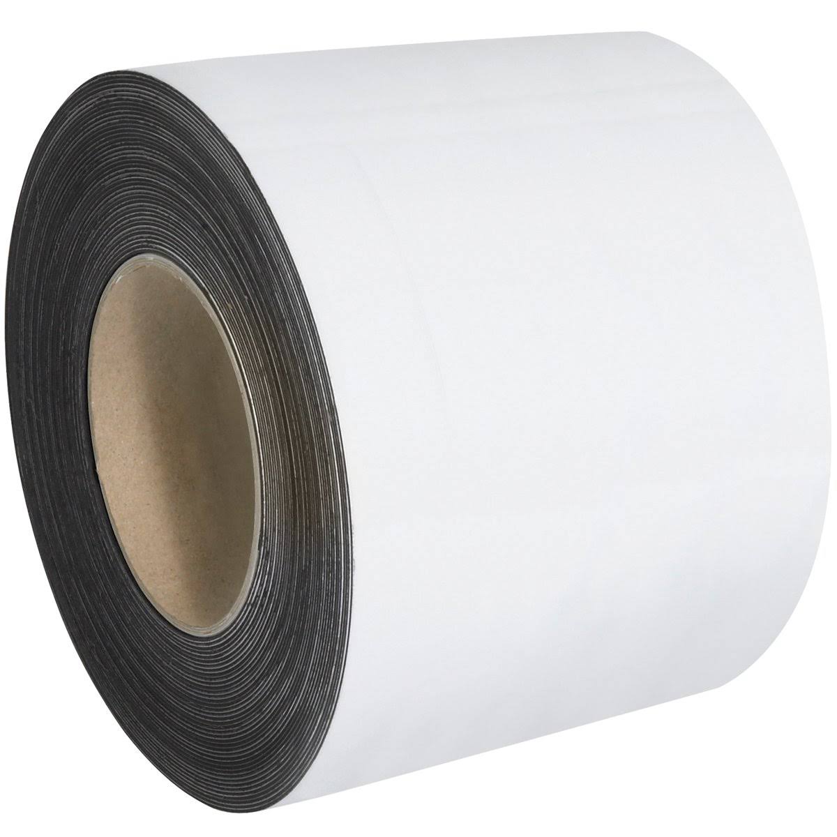 White Magnetic Warehouse Labels, 4 inch x 100' P8666
