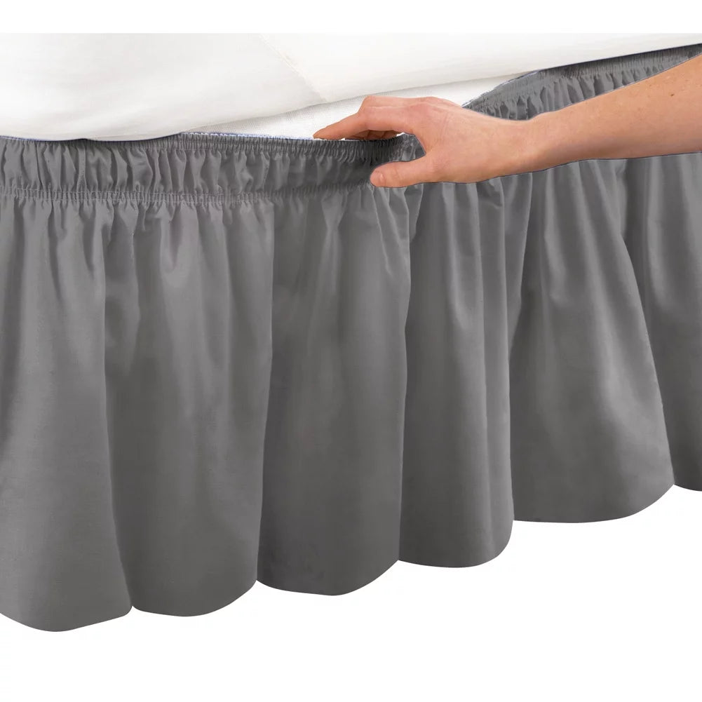 Grey Wrap Around Bed Skirt N201085