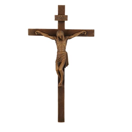 Brown Wooden Crucifix Wall Cross M11878