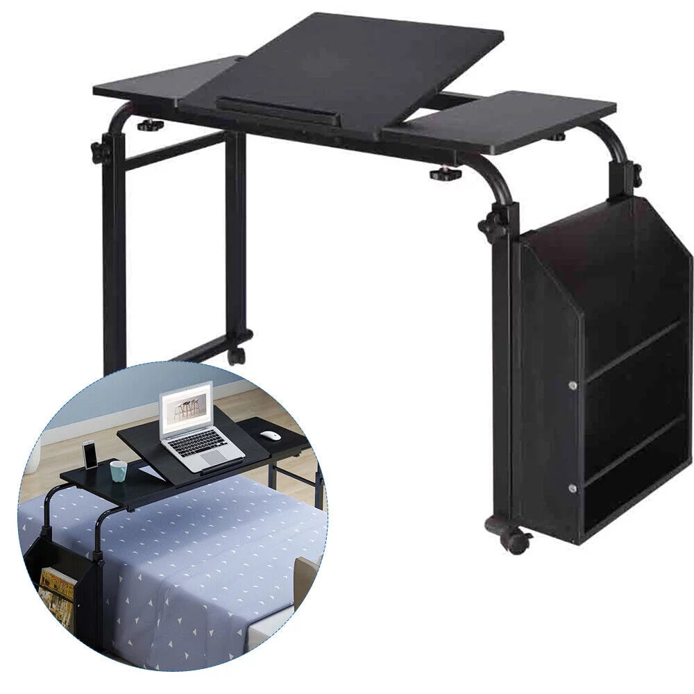 Mobile Laptop Rolling Desk Cart Adjustable Height R436