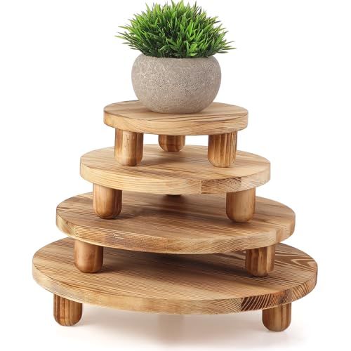 4 Pack Wooden Plant Stool Display Stand C666802