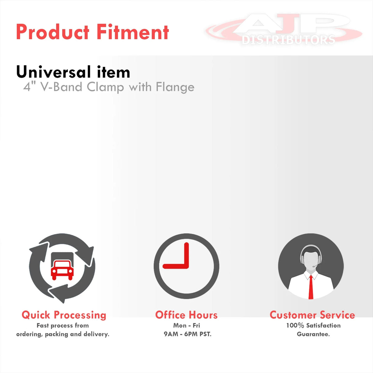 4" Stainless Steel V-Band Clamp + Flange Kit O712629
