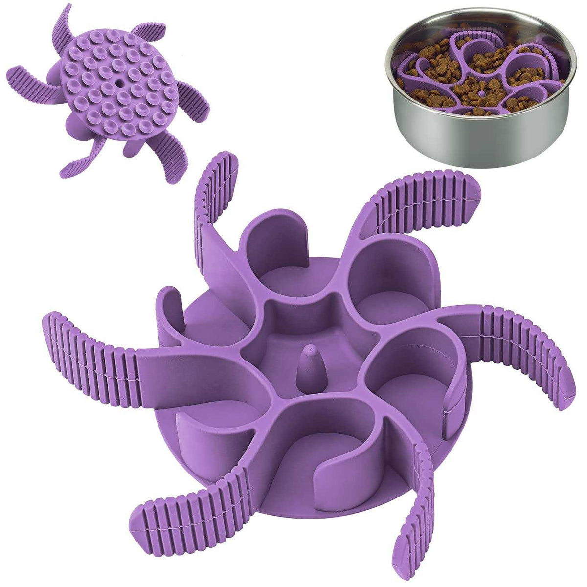 Silicone Spiral Slow Feeder Dog Bowl Q248410