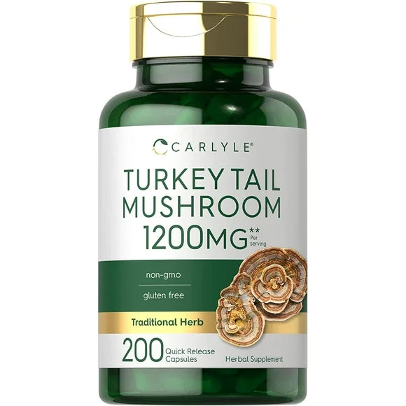 Turkey Tail Mushroom Extract 1200mg 200 Capsules G593